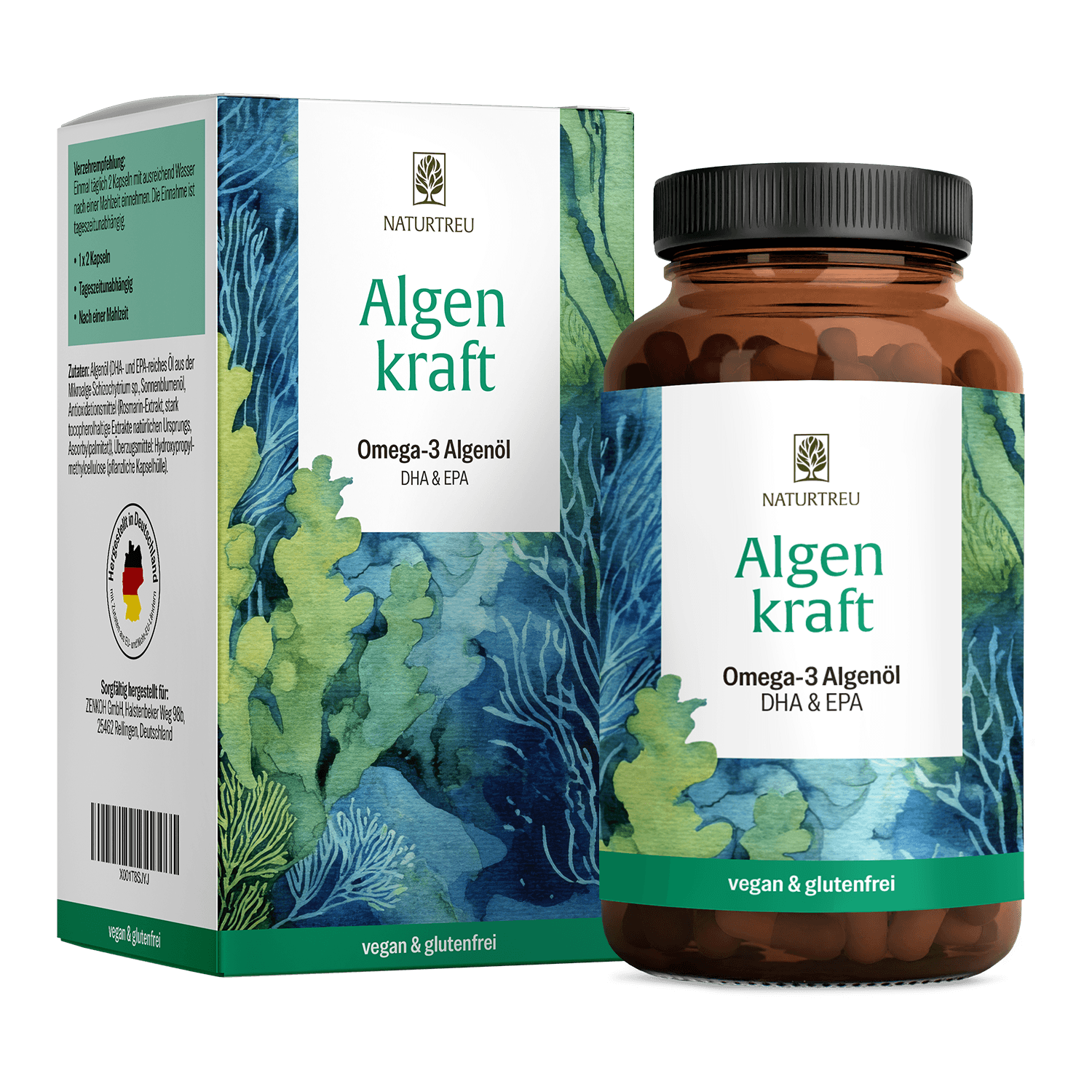 muss man omega 3 kapseln im kühlschrank aufbewahren Algenkraft · Omega 3 Algenöl Kapseln von NATURTREU