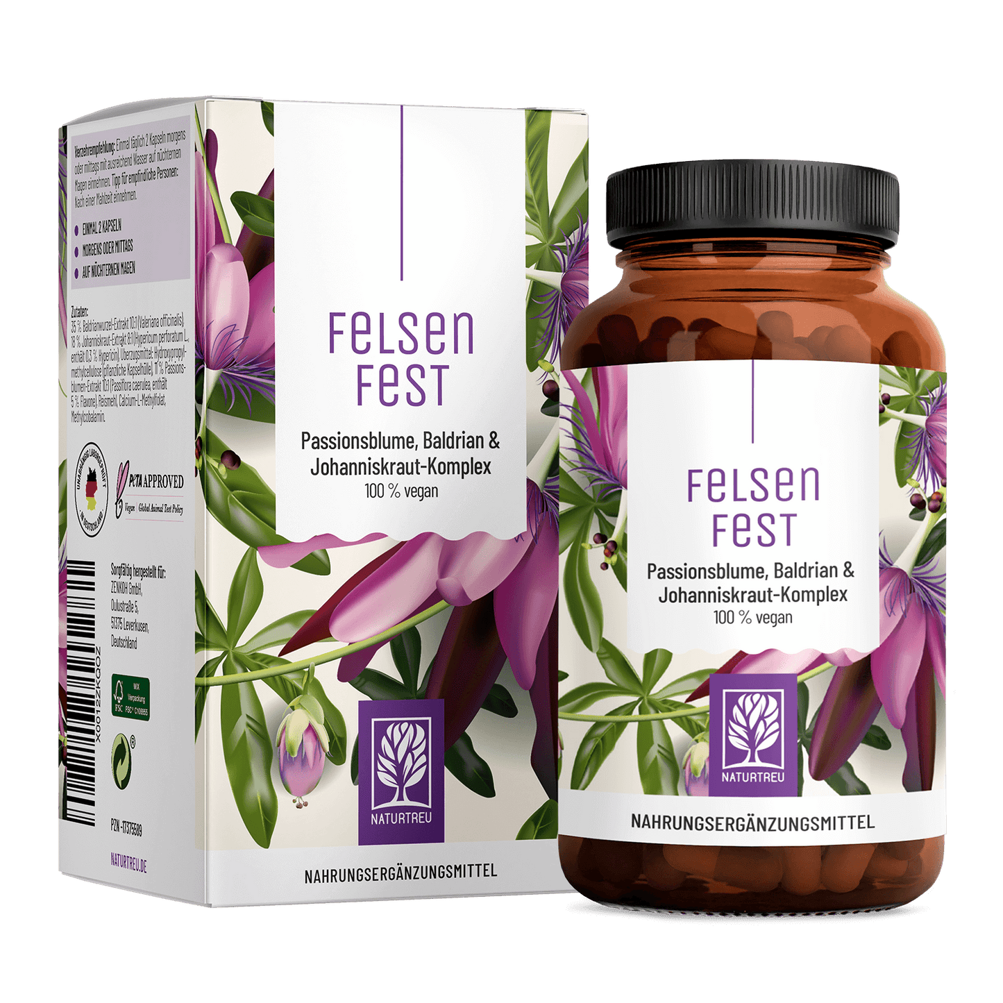 Felsenfest Passionsblume-Baldrian-Johanniskraut-Komplex Titelbild