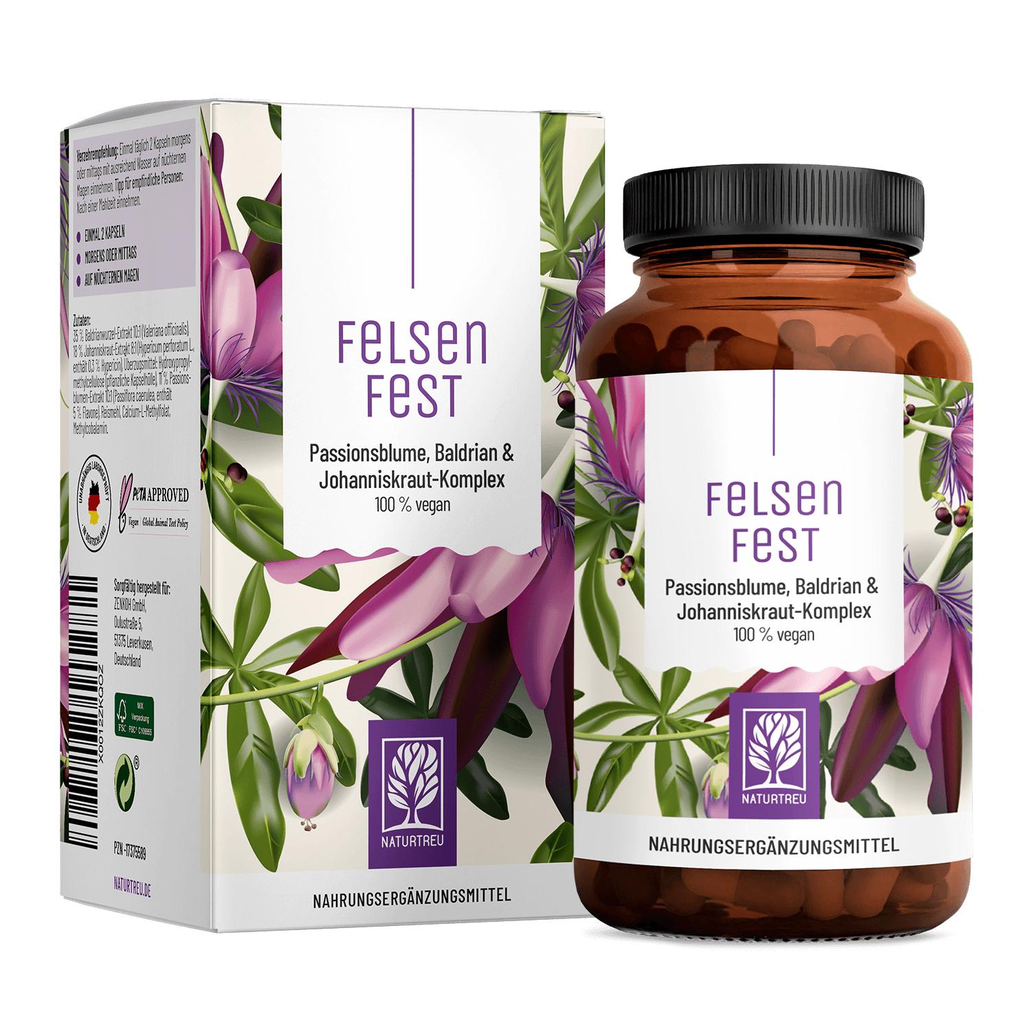 Felsenfest Passionsblume-Baldrian-Johanniskraut-Komplex Titelbild