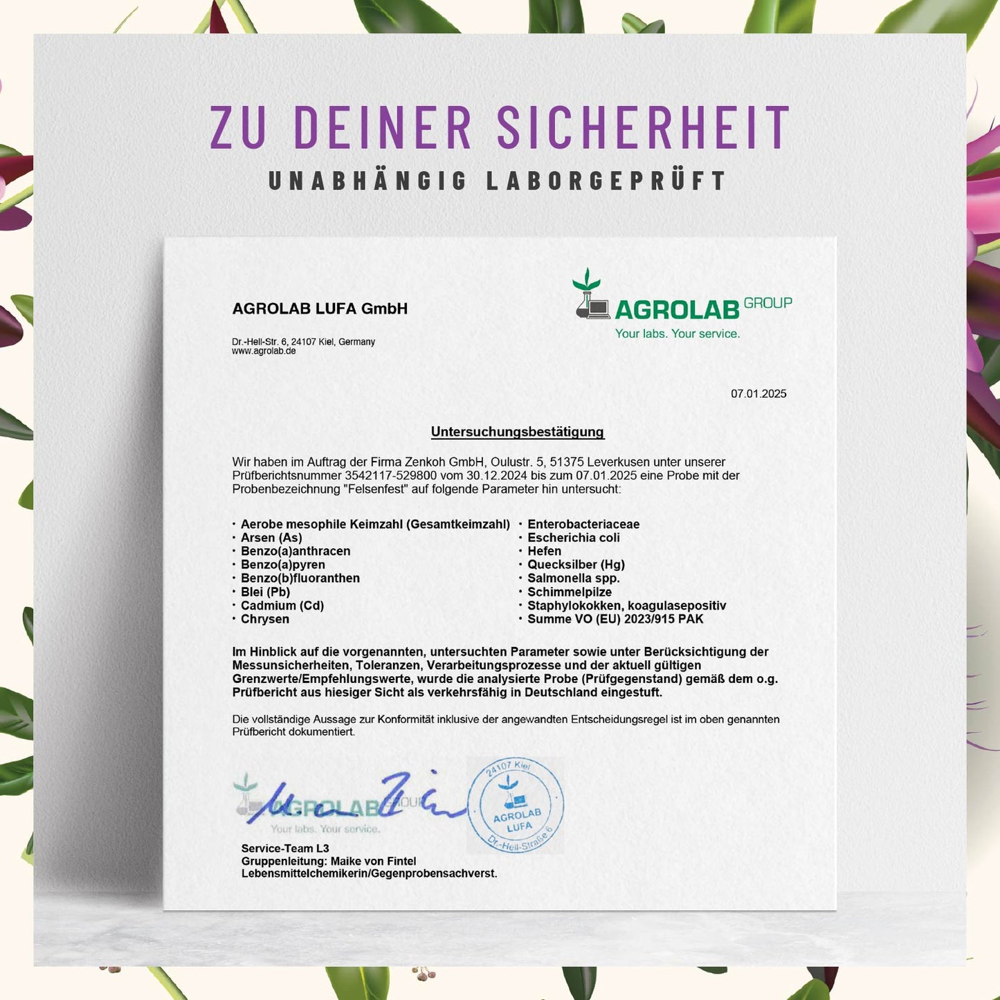 Felsenfest Passionsblume -Baldrian- Johanniskraut-Komplex Laborgeprueft