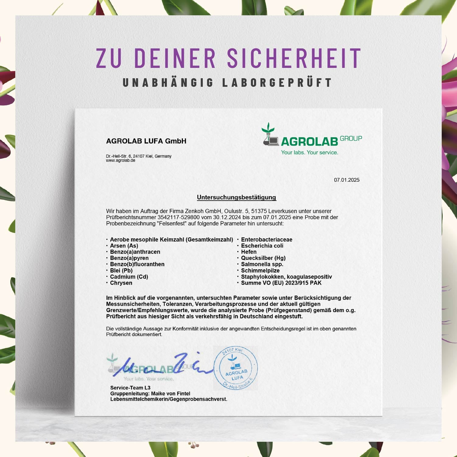 Felsenfest Passionsblume -Baldrian- Johanniskraut-Komplex Laborgeprueft