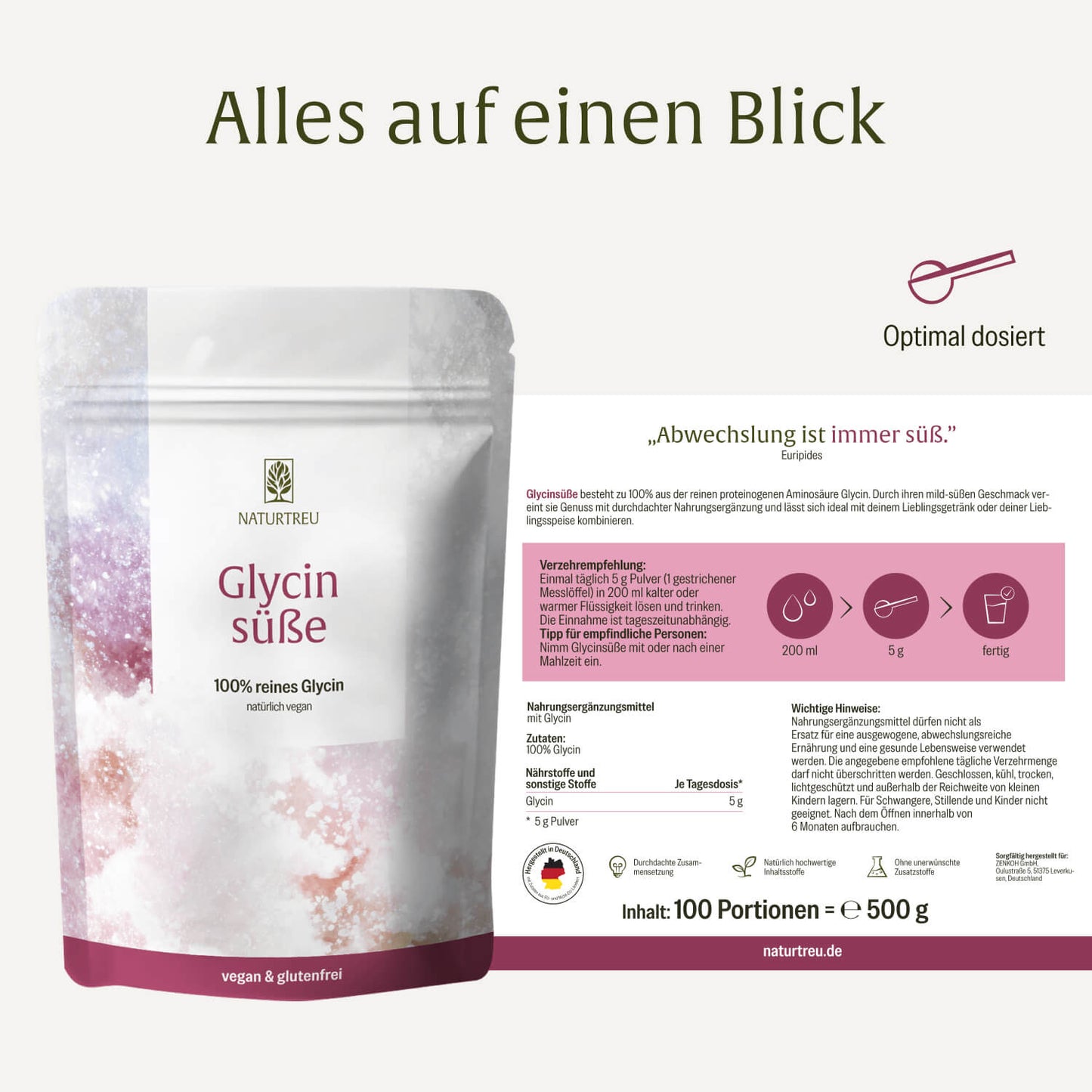 Glycinsüße: Sanfter Zucker- und Süßstoffersatz mit Glycin