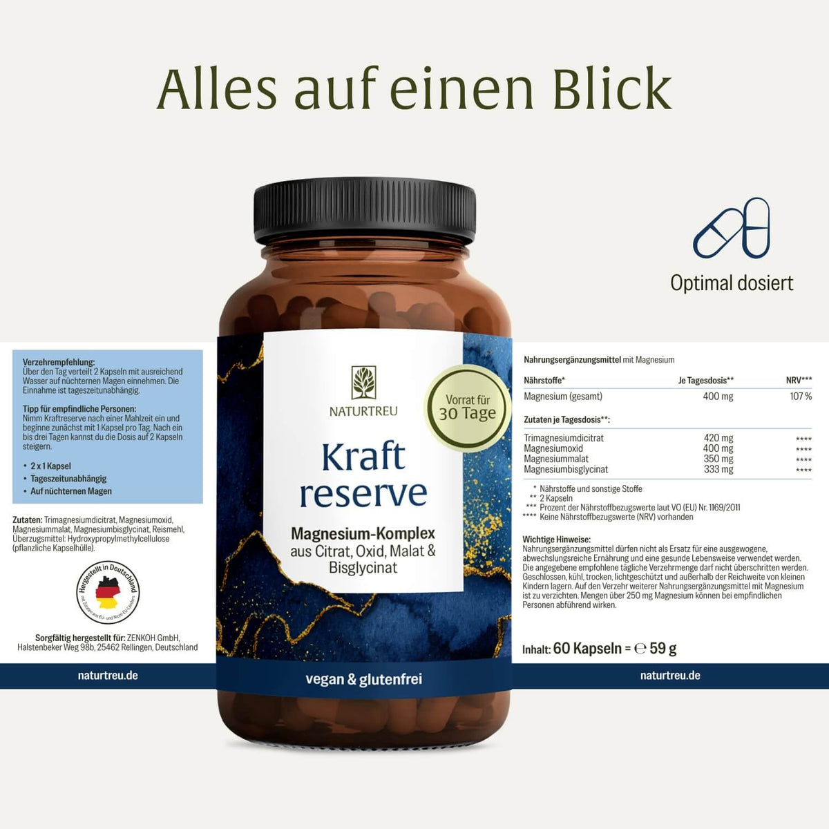 Kraftreserve Etikett