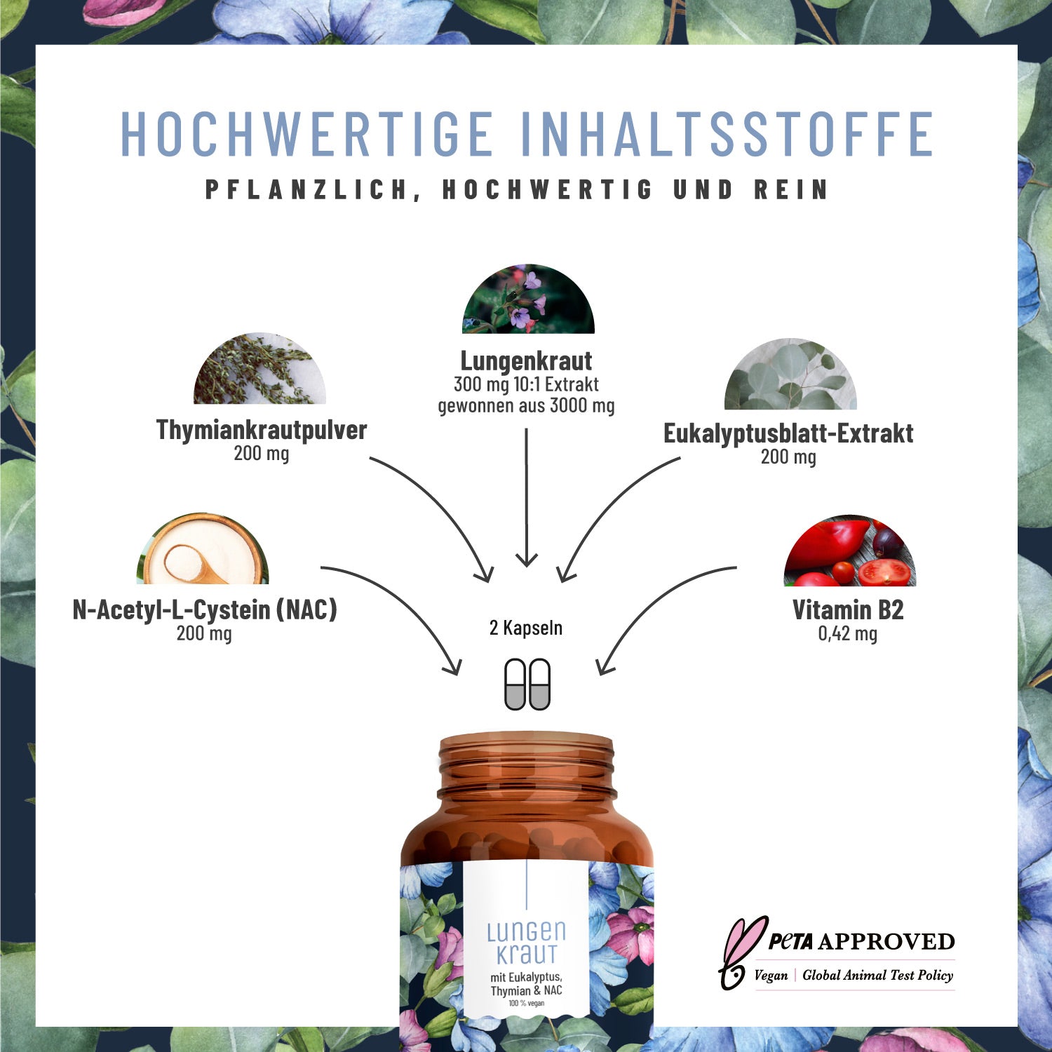 Lungenkraut Eukalyptus Thymian NAC hochwertige Inhaltsstoffe