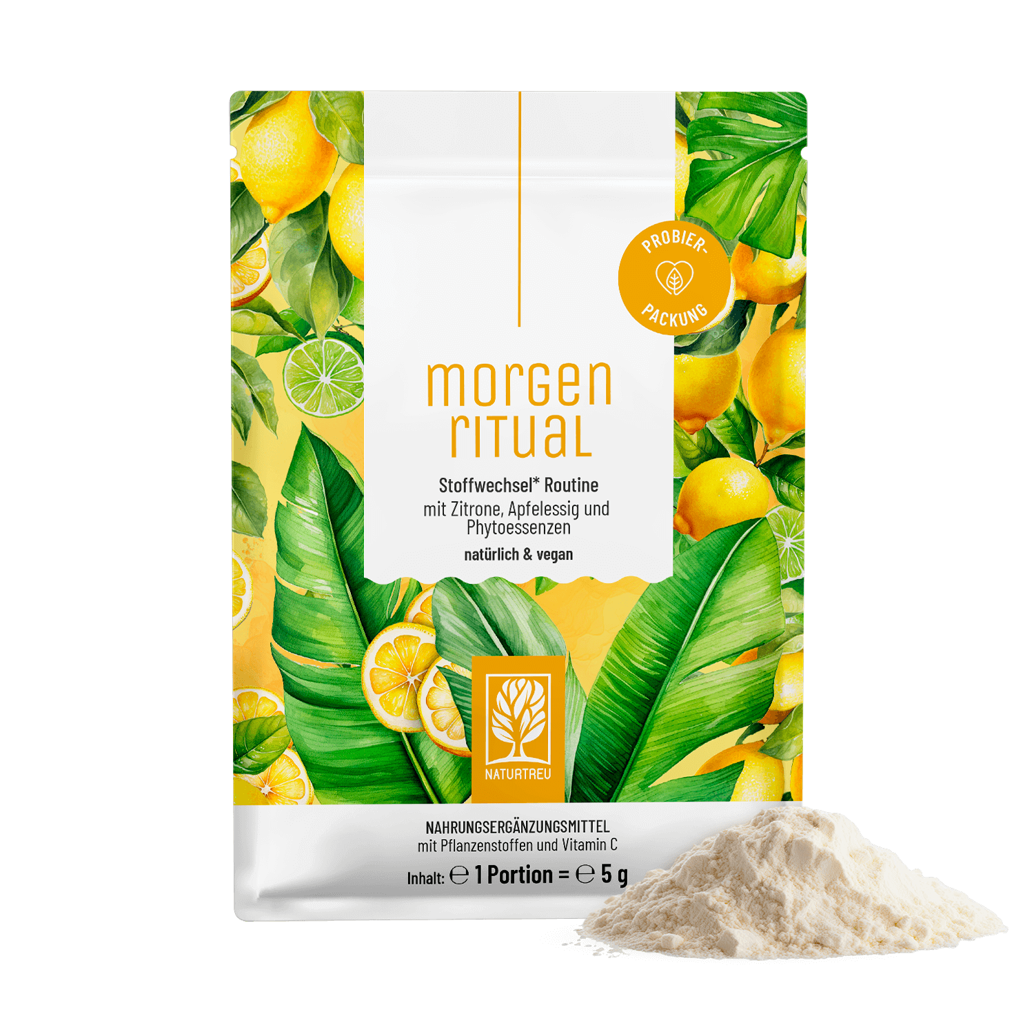 Morgenritual Stoffwechsel-Routine Sachet Titelbild Pulver