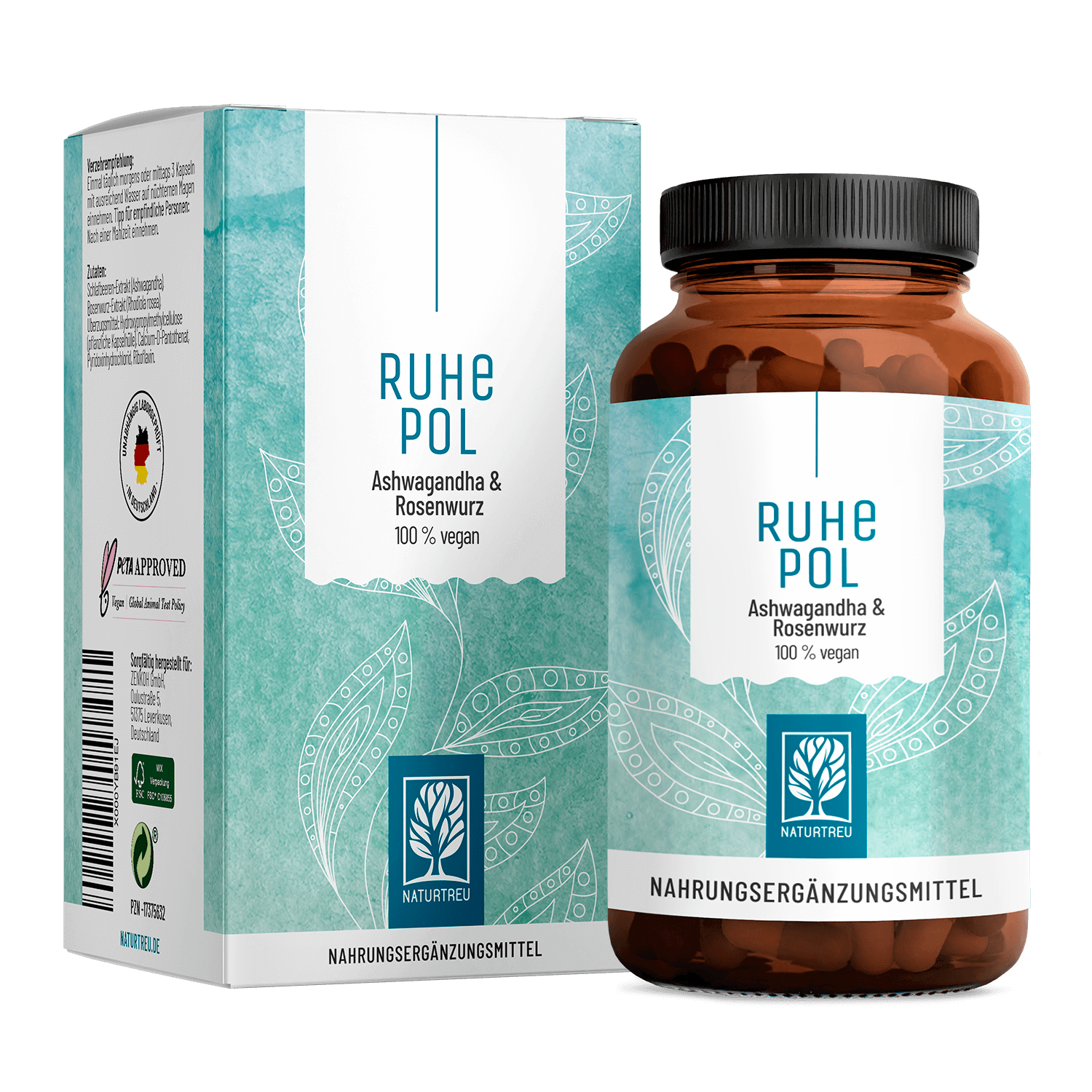 Ruhepol Ashwagandha Rosenwurz Titelbild