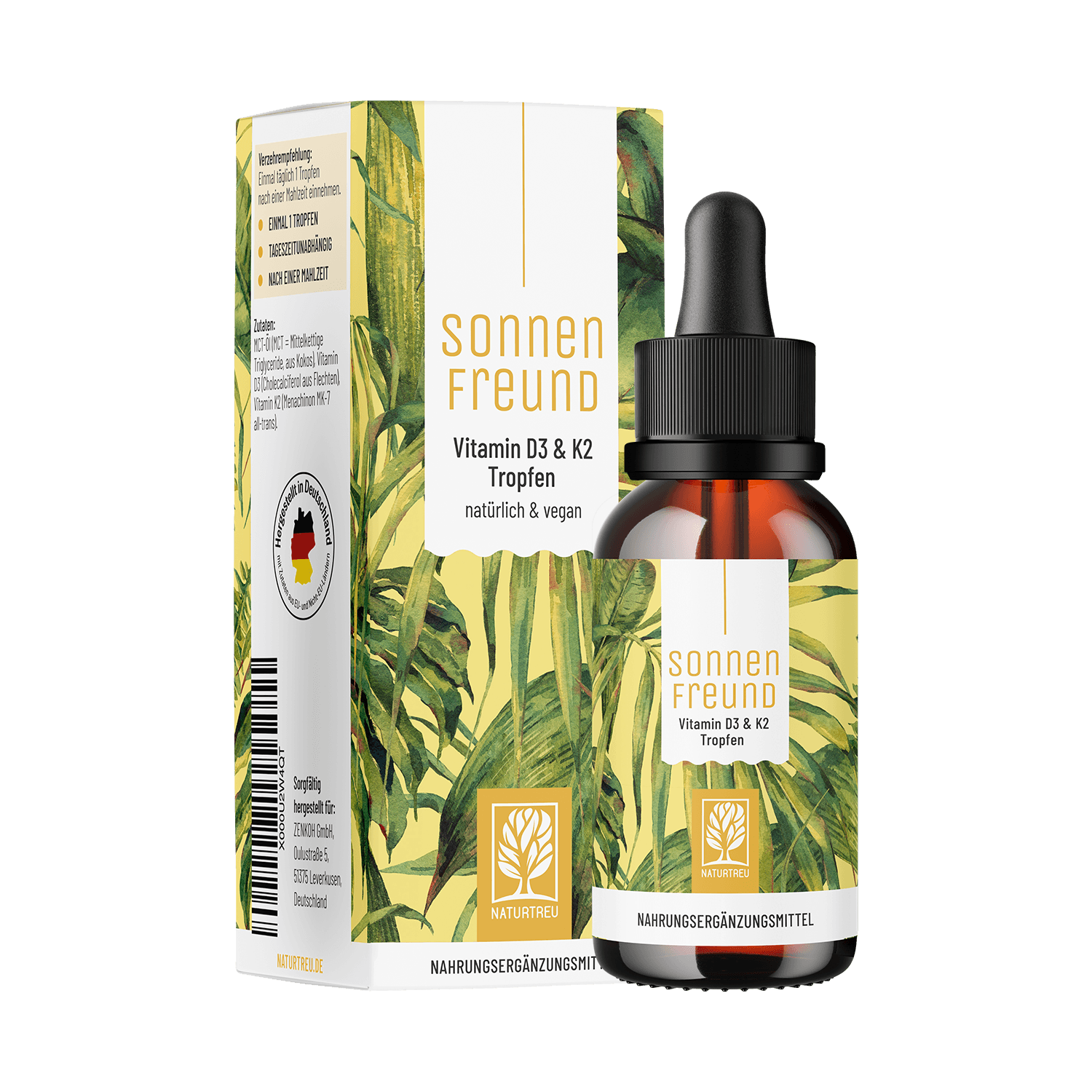 Sonnenfreund · Vitamin D3 + K2 Tropfen von NATURTREU