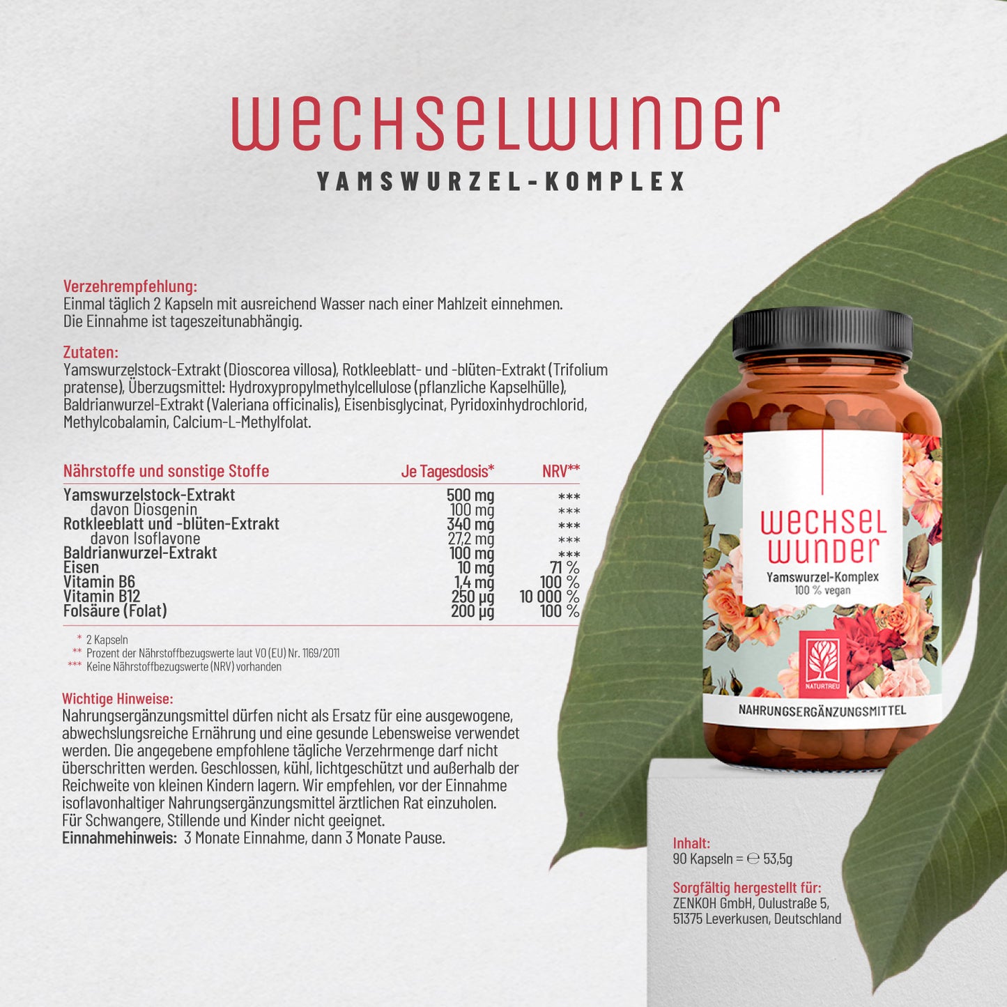 Wechselwunder Yamswurzel-komplex Etikett