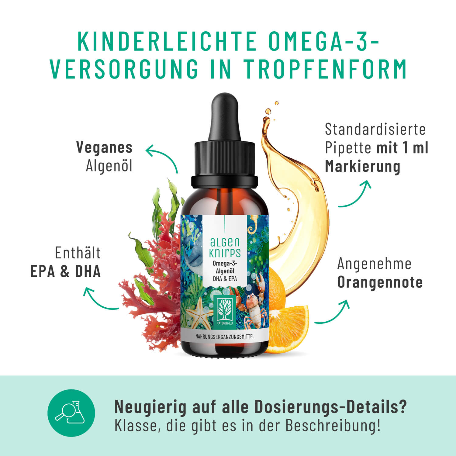 algenöl im kühlschrank aufbewahren NATURTREU Algenknirps · Omega 3 für Kinder