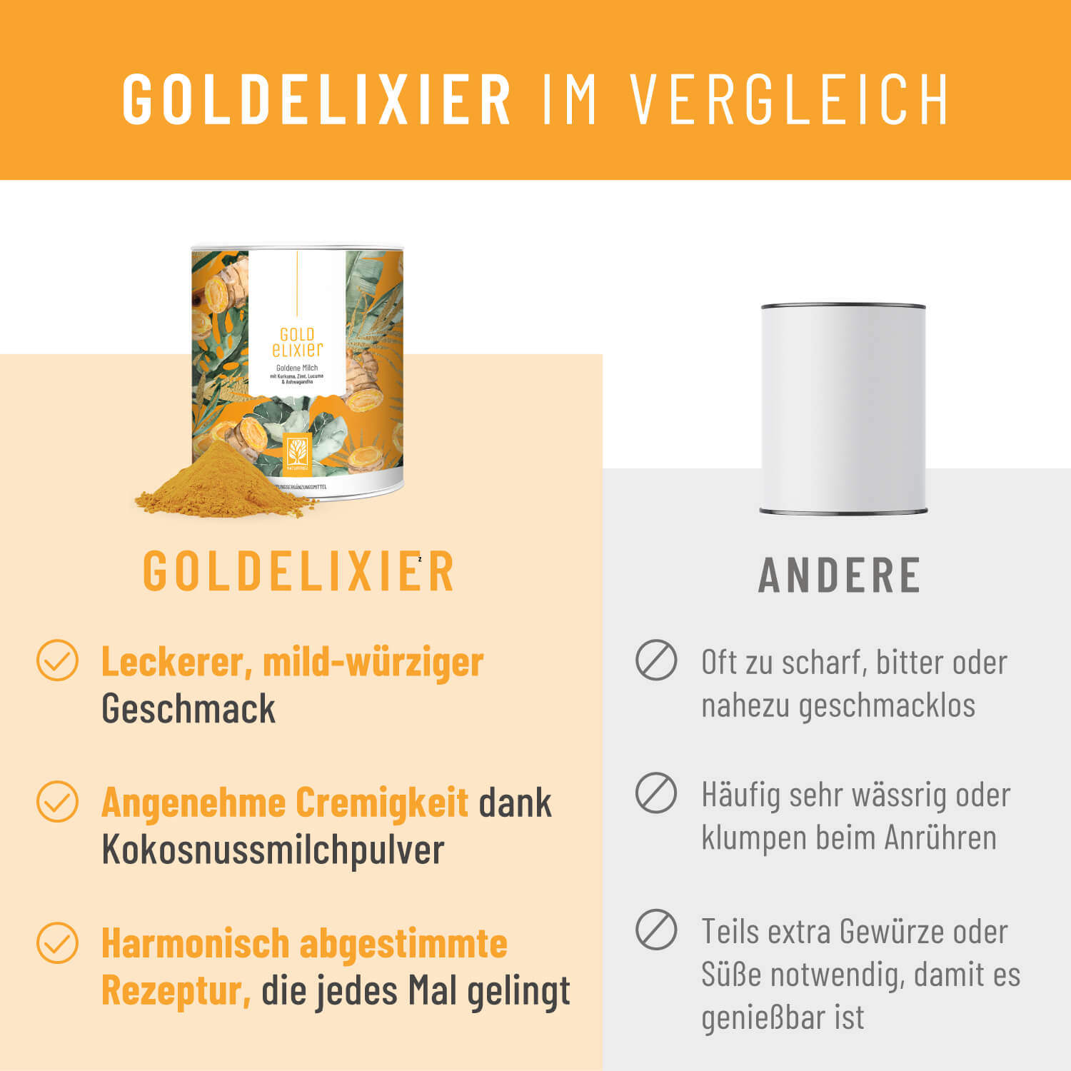 goldene milch aufbewahren Goldelixier · Goldene Milch Pulver von NATURTREU