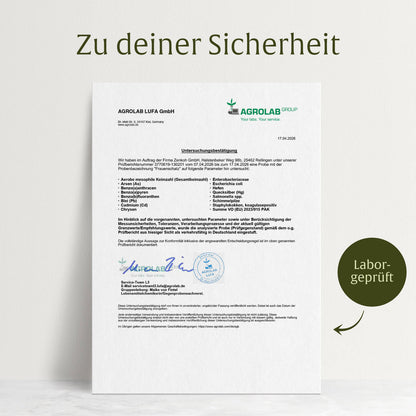 Frauenschatz Creatives DE Laborzertifikat