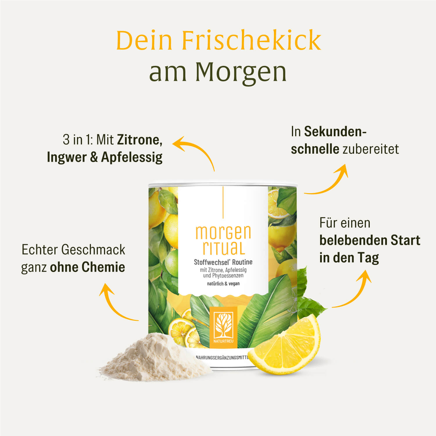 morgenurin aufbewahren Morgenritual · Getränkepulver mit Zitrone, Apfelessig & Ingwer – NATURTREU