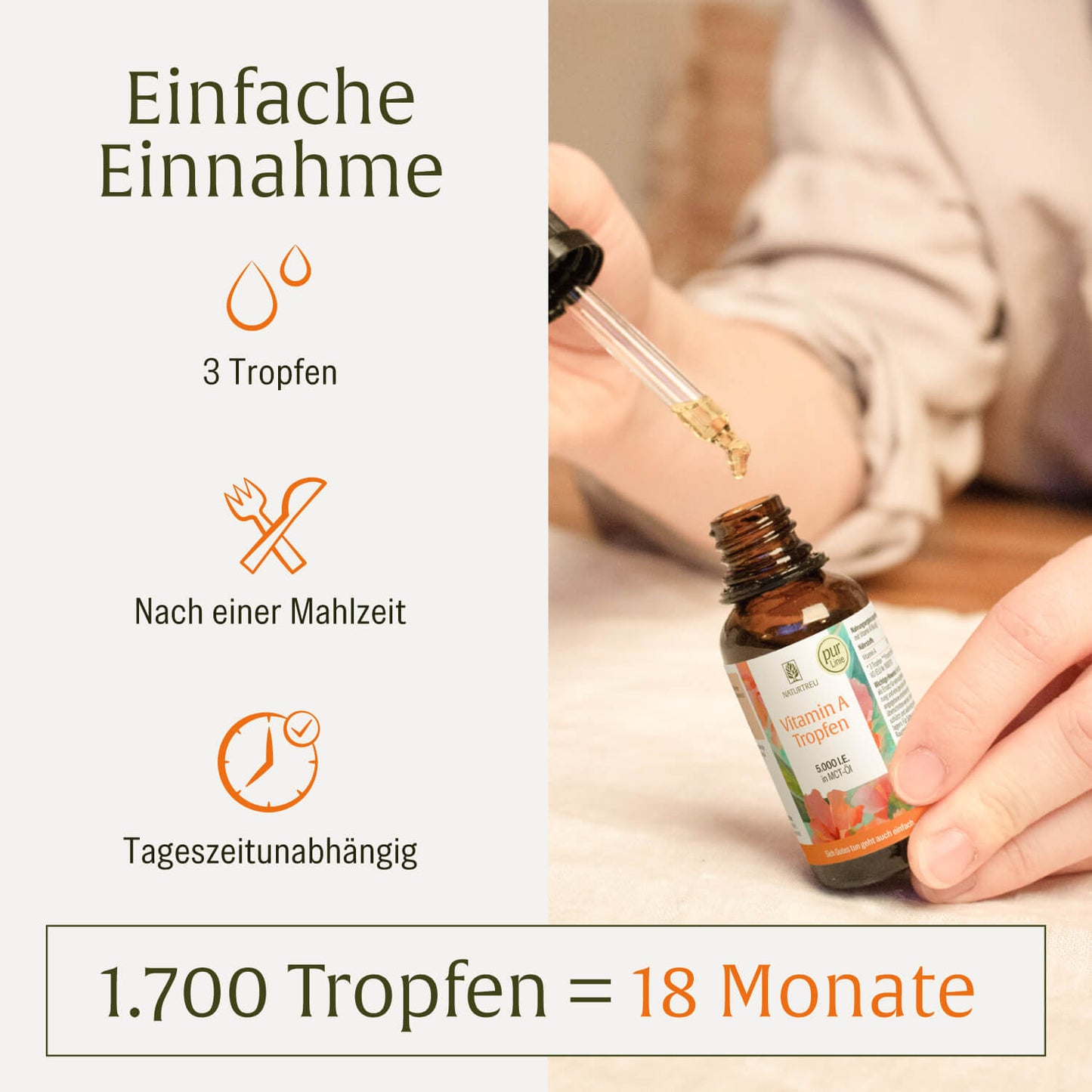 Vitamin A Tropfen: 5.000 I.E. in MCT-Öl