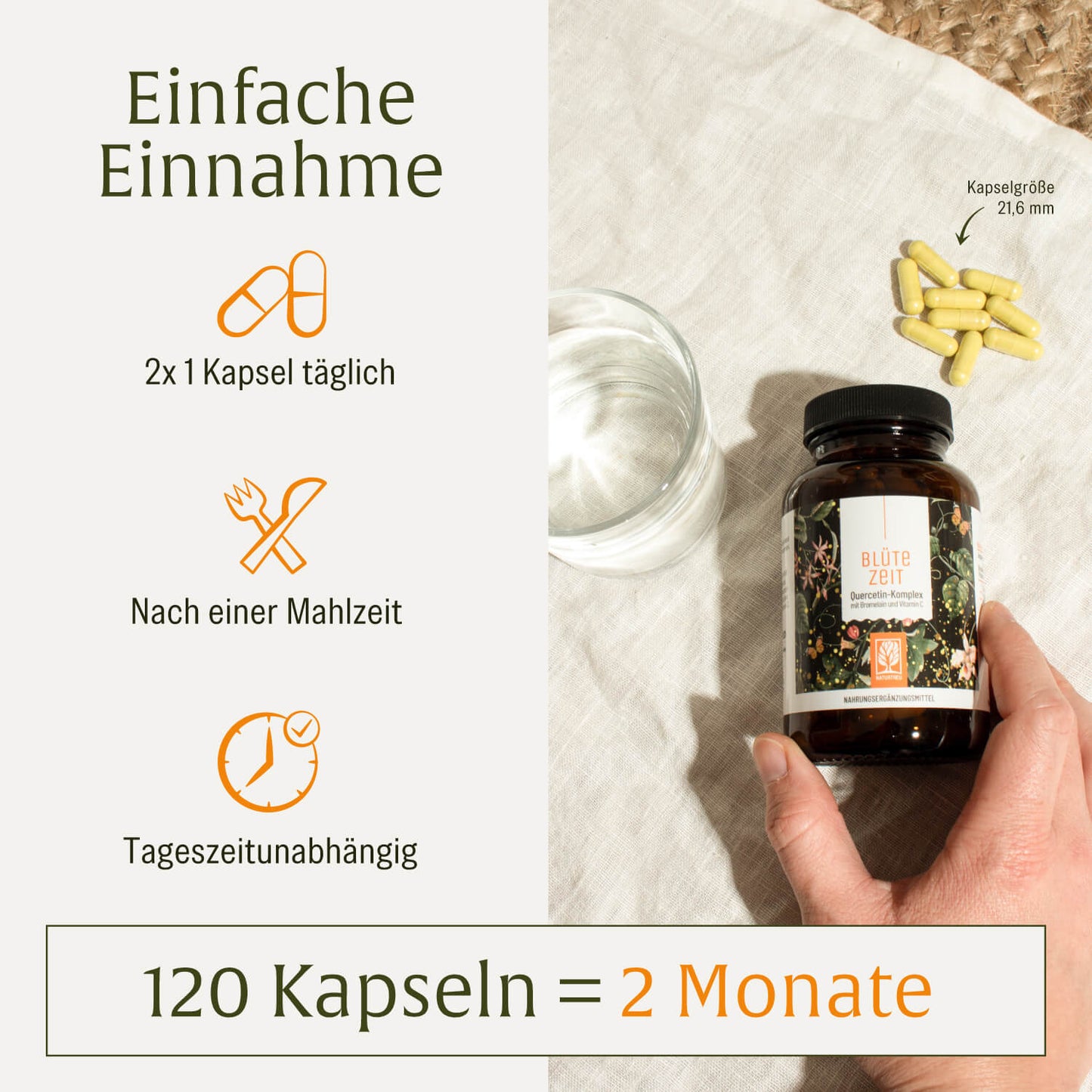 Blütezeit: Quercetin-Komplex mit Bromelain & Vitamin C