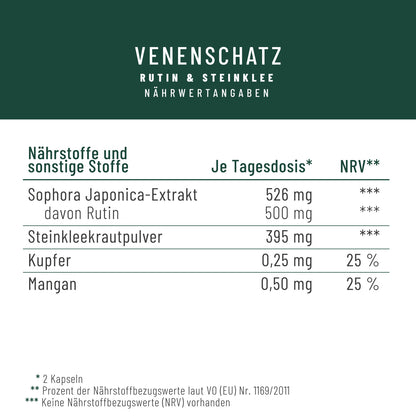 Venenschatz: Rutin & Steinklee Komplex