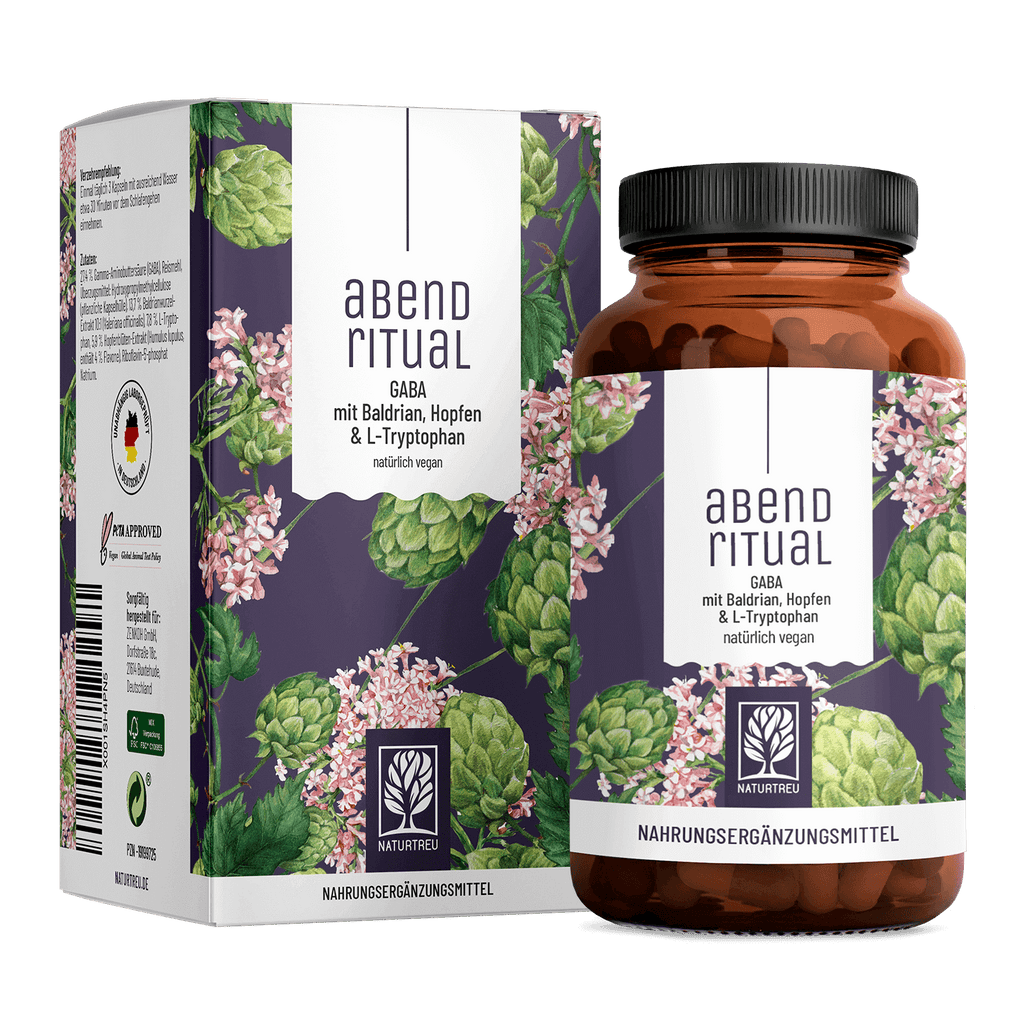Abendritual - GABA Kapseln mit Baldrian, Hopfen & L-Tryptophan – NATURTREU