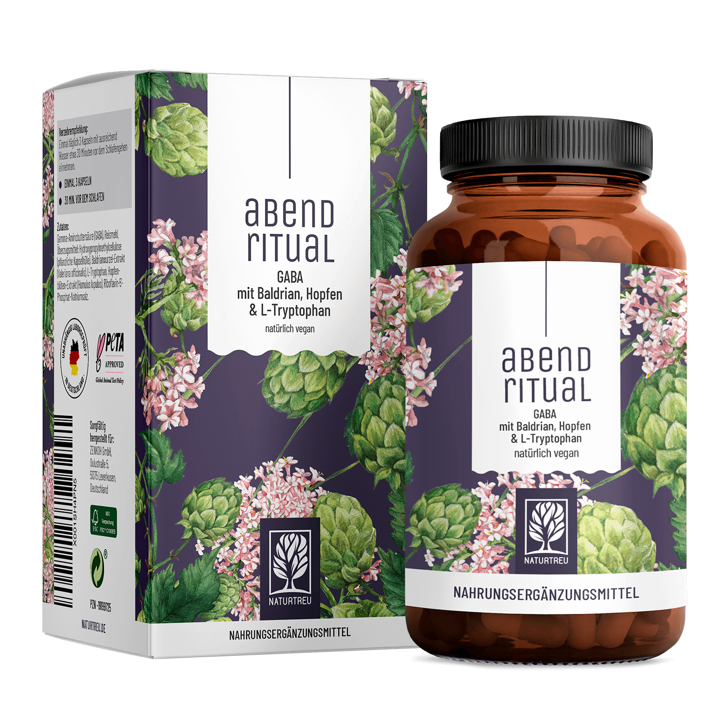 Abendritual GABA Baldrian Hopfen L-Tryptophan Titelbild 