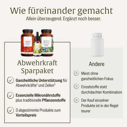 Abwehrkraft Sparpaket: Schutzschild, Sonnenfreund & Flammengarde