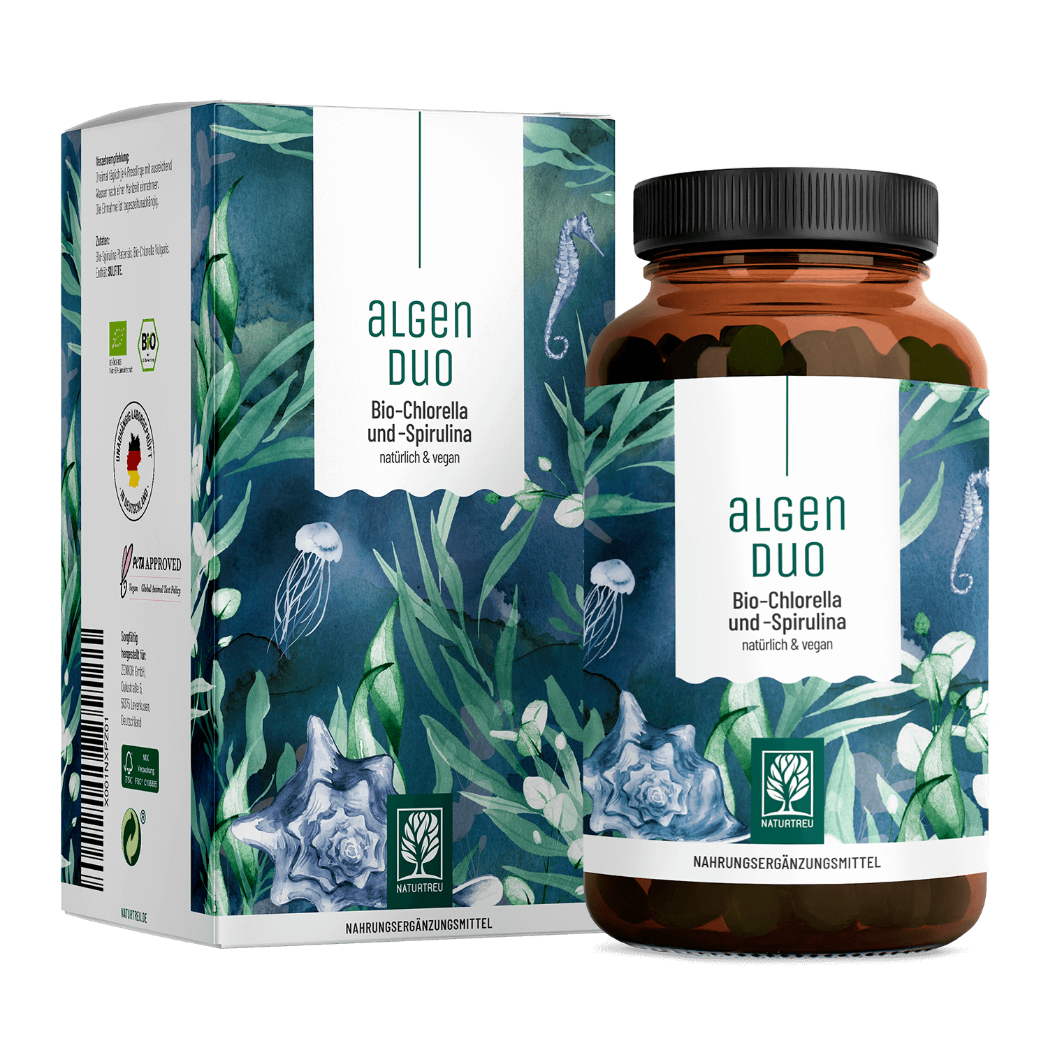 Algenduo Bio-Chlorella-und-Spirulina Titelbild