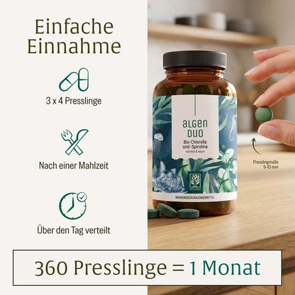 Algenduo: Bio-Chlorella und Bio-Spirulina
