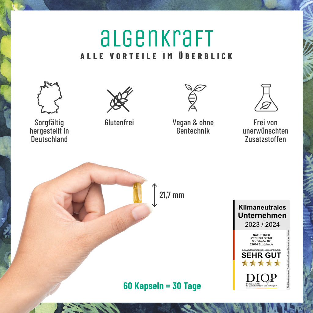Algenkraft Omega3 Algenoel DHA EPA AlleVorteile DE 