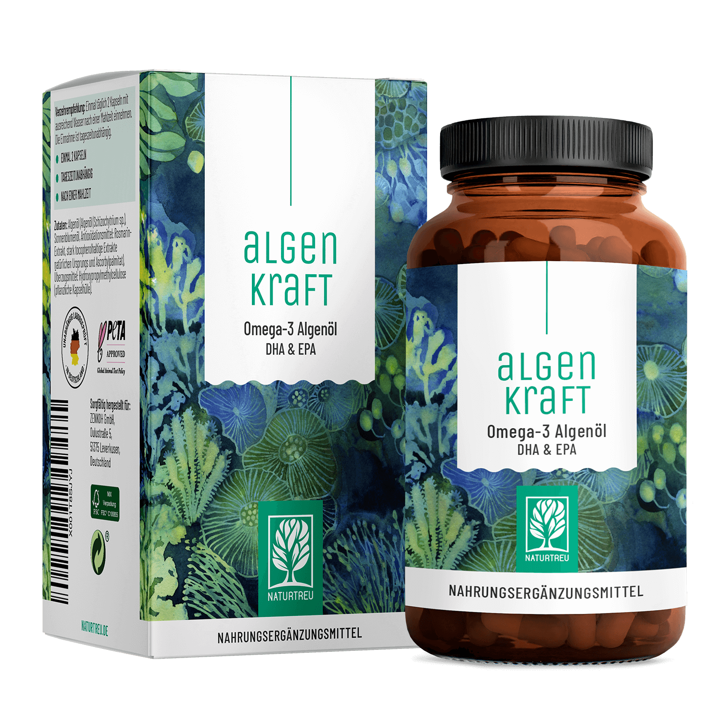 Algenkraft Omega3 Algenoel DHA EPA Titelbild 