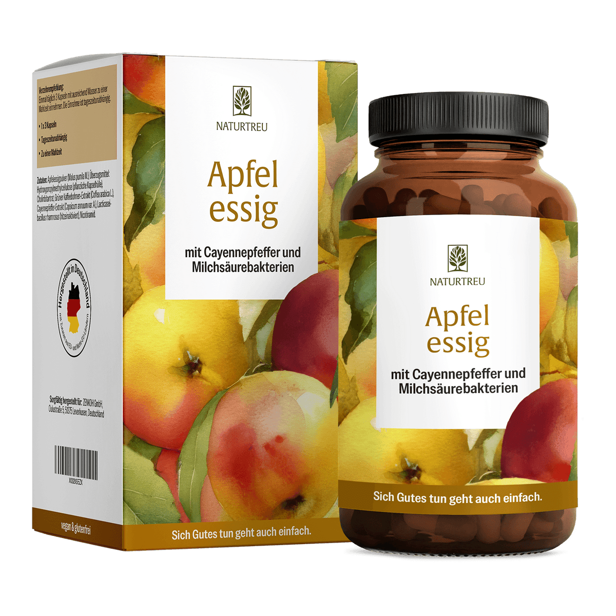 Apfelessig mit Cayennepfeffer und Milchsaeurebakterien Titelbild