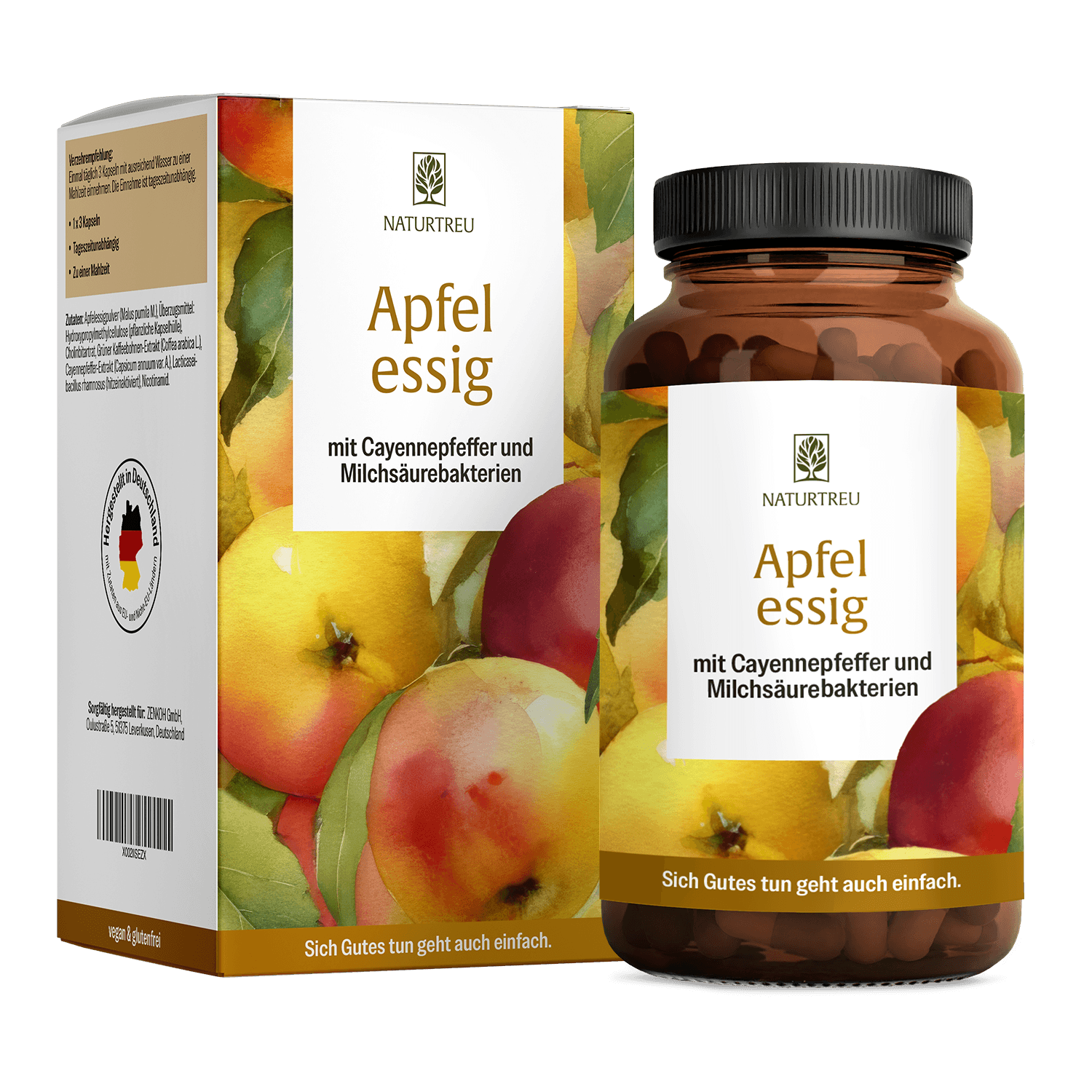 Apfelessig mit Cayennepfeffer und Milchsaeurebakterien Titelbild