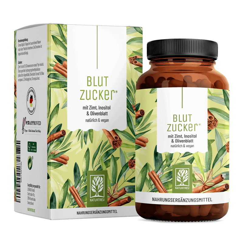Blutzucker mit-Zimt-Inositol-Olivenblatt Titelbild