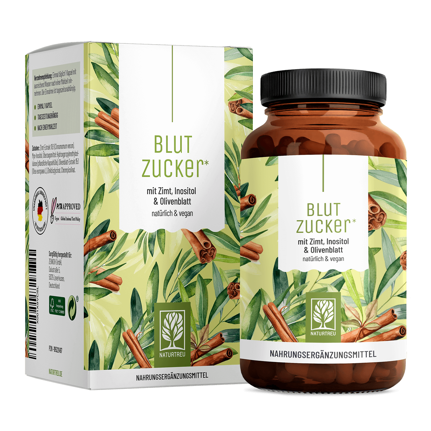 Blutzucker mit Zimt, Inositol & Olivenblatt Titelbild