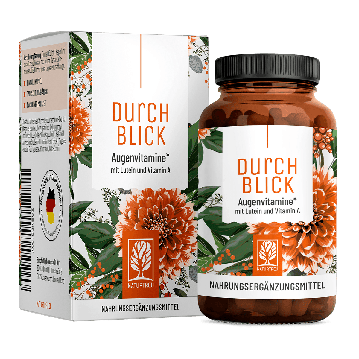 Durchblick: Augenvitamine mit Lutein und Vitamin A - 1 Dose Durchblick (die meisten Kunden kaufen 2 Dosen)