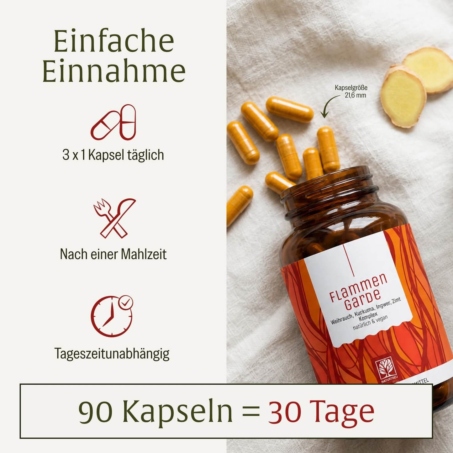 Flammengarde: Kurkuma Weihrauch Komplex mit Ingwer und Zimt