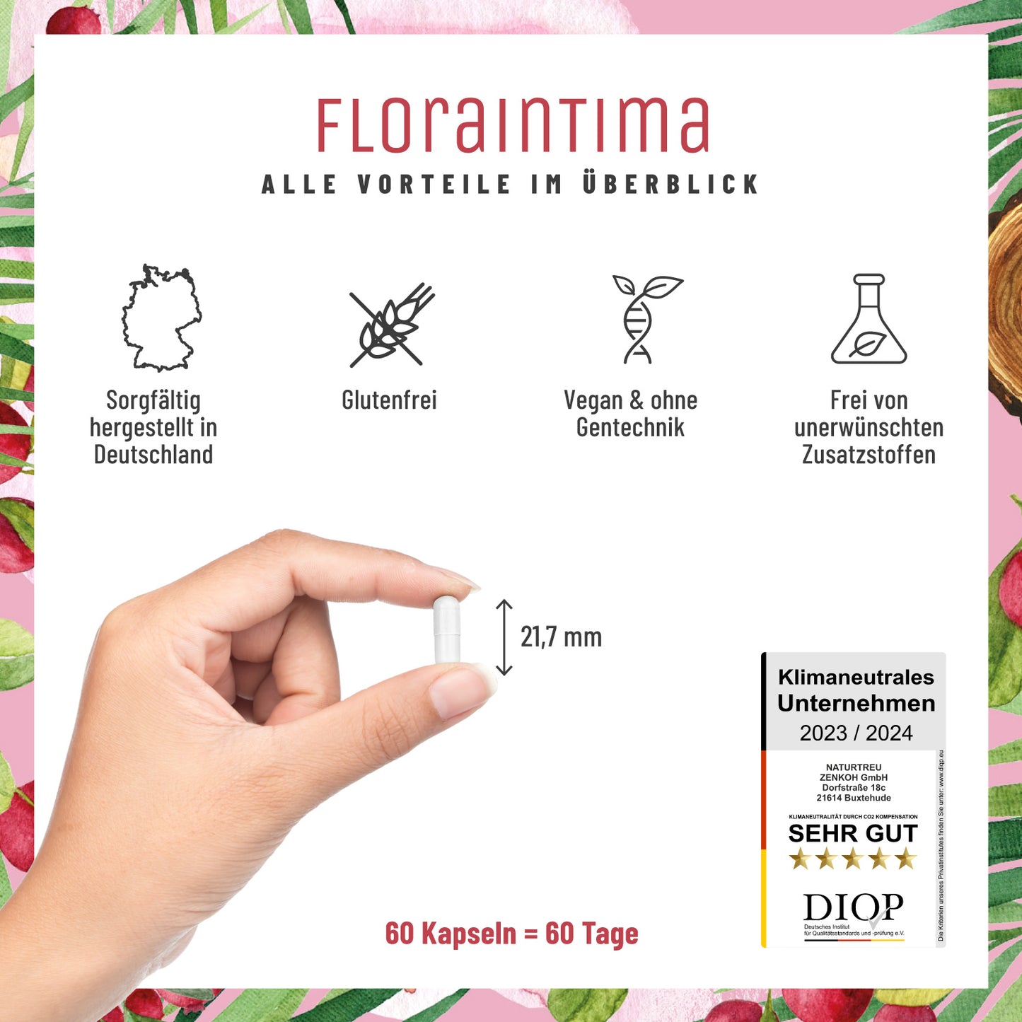 Floraintima Milchsaeurebakterien cranberry vitaminb3 AlleVorteile 