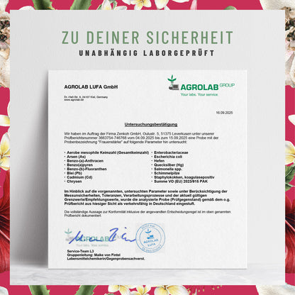 Frauenstaerke Inositol Moenchspfeffer Laborzertifikat 