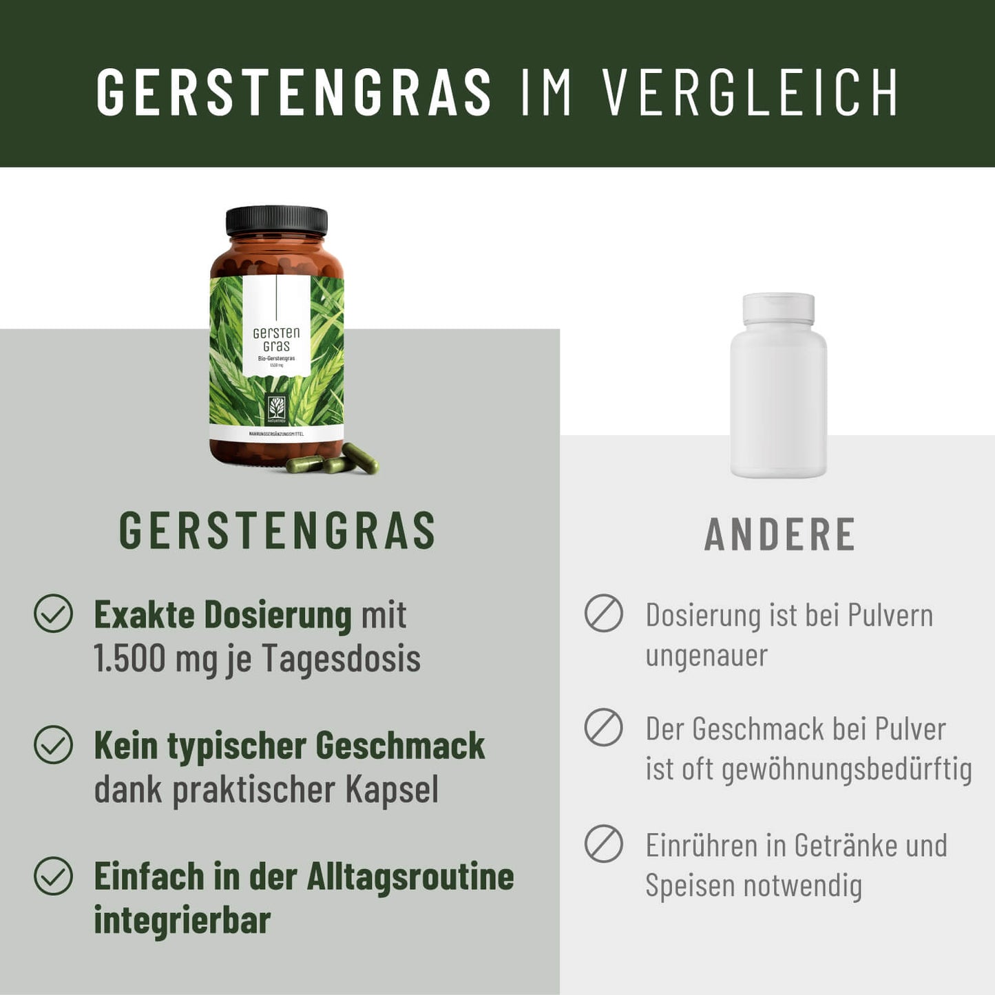 Gerstengras Creatives Onlineshop Vergleichstabelle