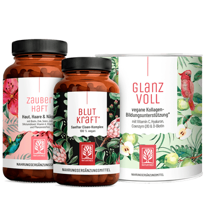 Glanz und Balance Paket: Eisen- und Beauty-Komplex mit Q10, Hyaluron uvm.