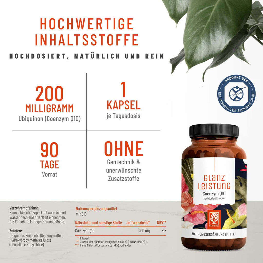 Glanzleistung Coenzym-Q10 Hochwertige-Inhaltsstoffe 