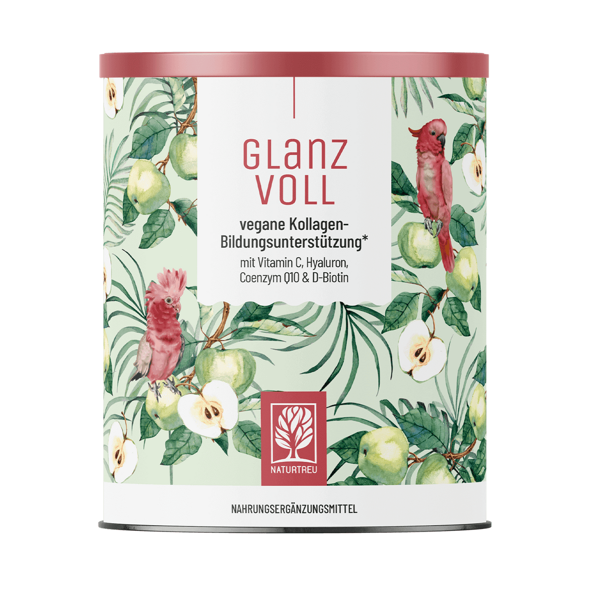 Glanzvoll: Vegane Kollagen-Bildungsunterstützung* mit Vitamin C, Hyaluron, Q10 & D-Biotin - 1 Dose GLANZVOLL (die meisten Kunden kaufen 2 Dosen)