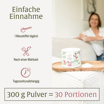 Glanzvoll: Vegane Kollagen-Bildungsunterstützung* mit Vitamin C, Hyaluron, Q10 & D-Biotin