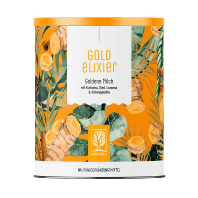 Goldelixier: Goldene Milch mit Kurkuma, Zimt, Lucuma & Ashwagandha