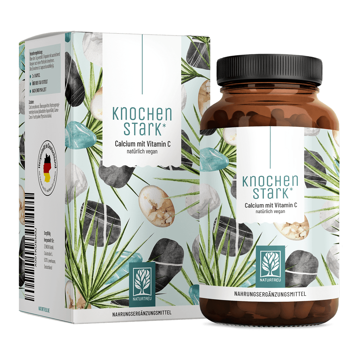 Knochenstark: Calcium Kapseln mit Vitamin C - 1 Dose Knochenstark (die meisten Kunden kaufen 2 Dosen)