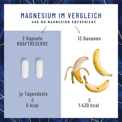 Kraftreserve Magnesium-Komplex Magnesium im Vergleich
