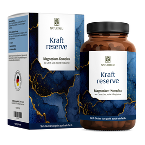 Kraftreserve von NATURTREU – Magnesium-Komplex aus Citrat, Oxid, Malat und Bisglycinat – 180 Kapseln für 3 Monate 