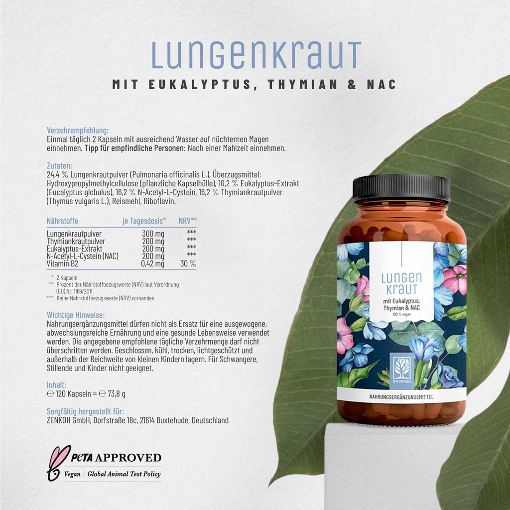 Lungenkraut Thymian Eukalyptus Etikett