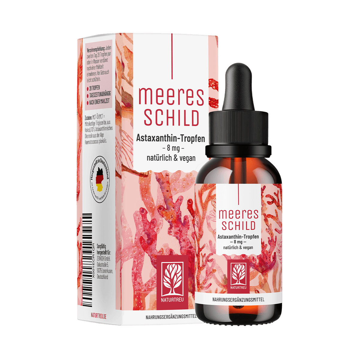 Meeresschild: Astaxanthin Tropfen hochdosiert - 1 Flasche Meeresschild (die meisten Kunden kaufen 2 Flaschen)
