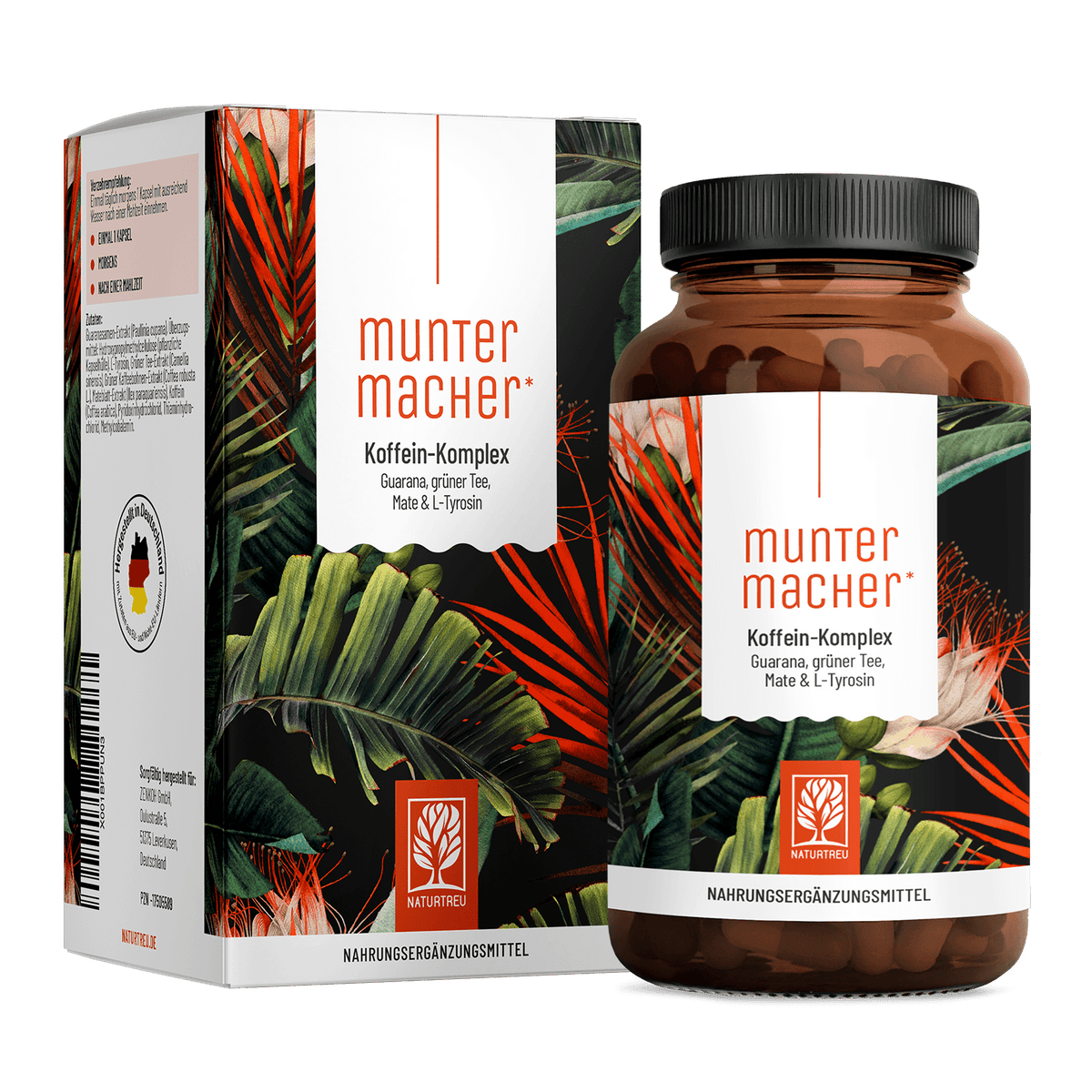 Muntermacher: Koffein-Komplex mit Guarana & Mate - 1 Dose Muntermacher (die meisten Kunden kaufen 2 Dosen)
