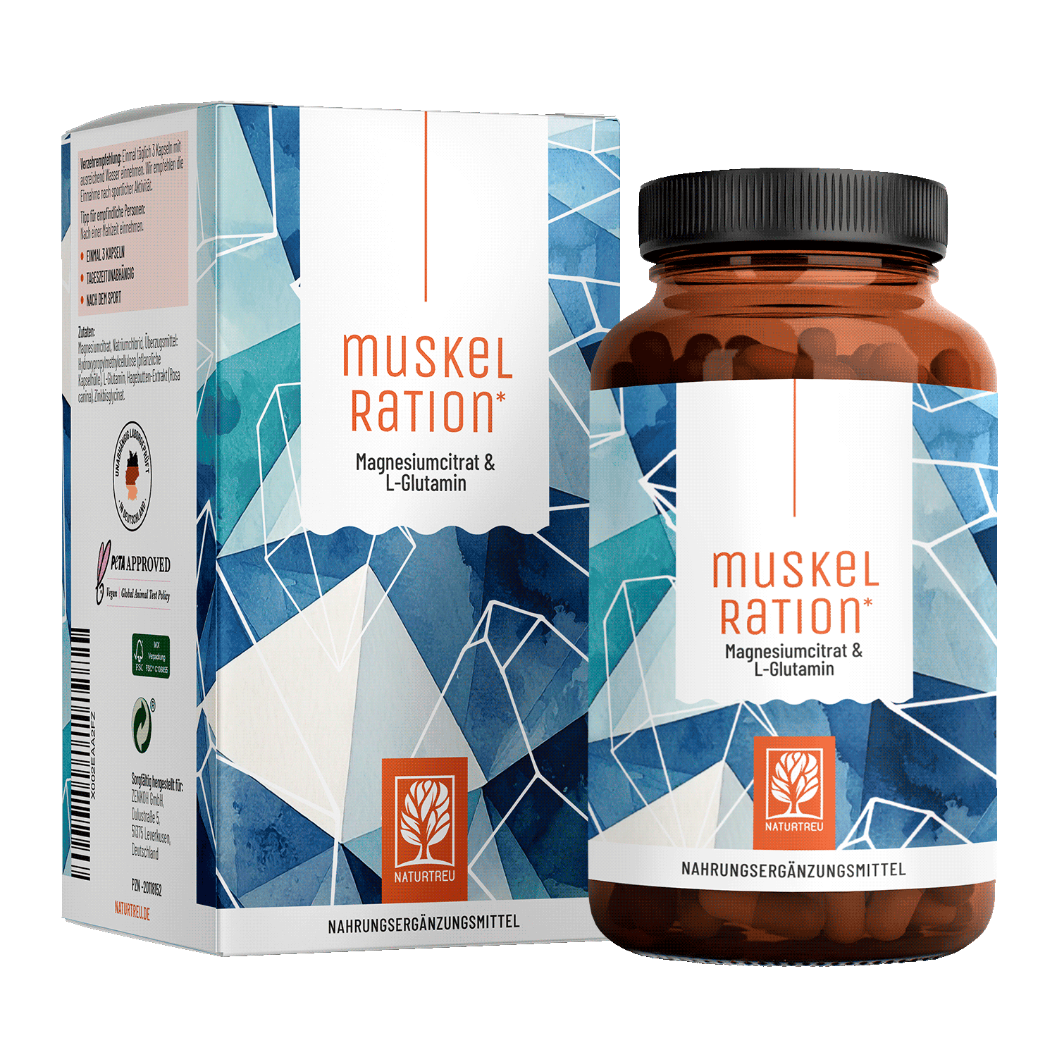 Muskelration Magnesiumcitrat und L-Glutamin Titelbild