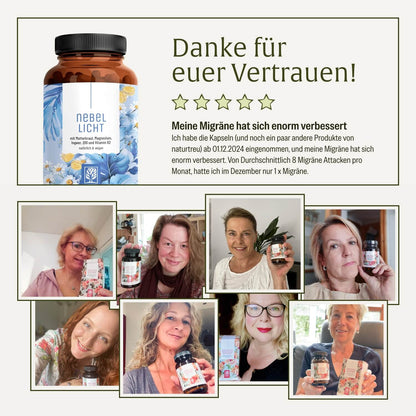 Nebellicht: Mutterkraut Kapseln mit Magnesium, Ingwer & Q10