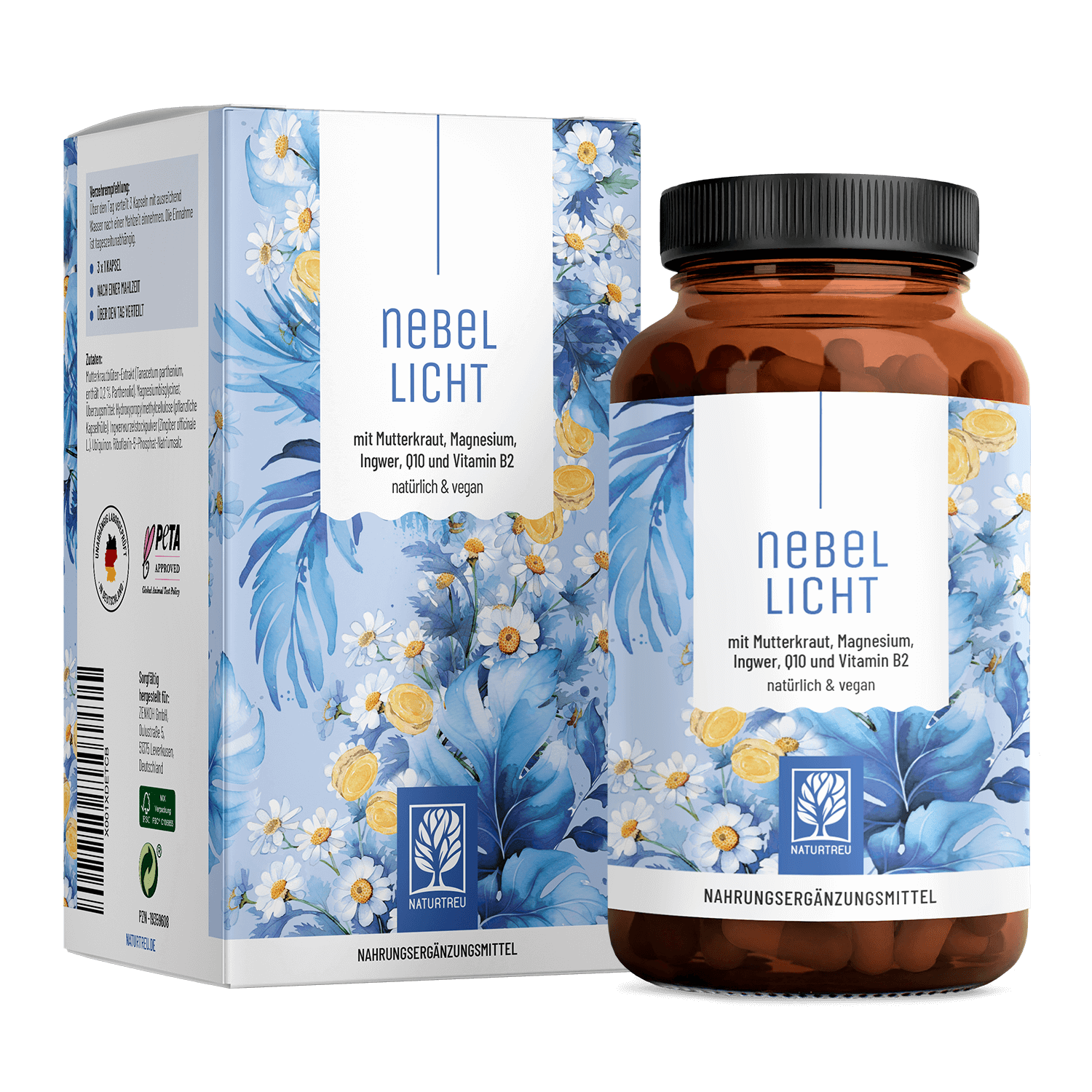 Nebellicht Mutterkraut Magnesium Ingwer Q10 Vitamin B2-Komplex Titelbild