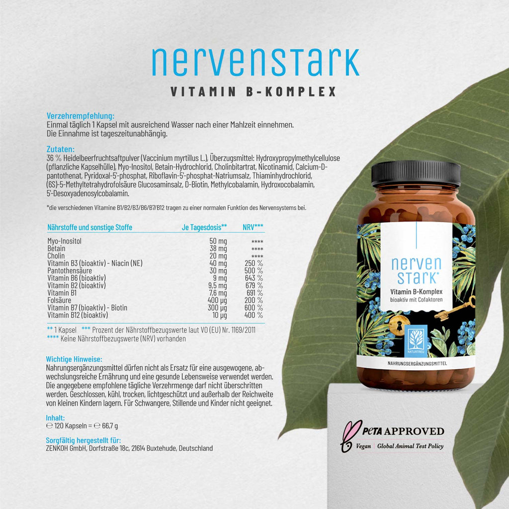 Nervenstark Vitamin B Komplex Etikett
